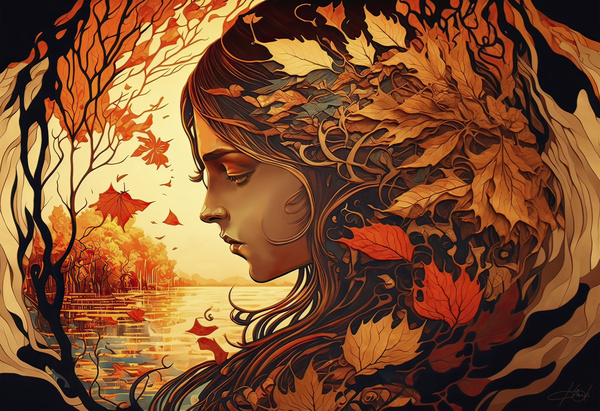 colorful autumn Print