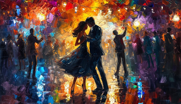 dance night lights Print