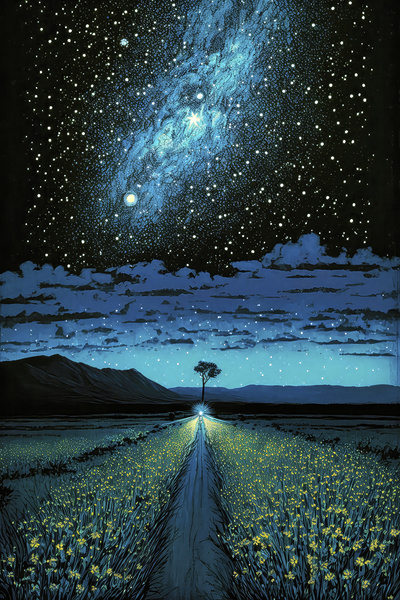 dream of stars way Print