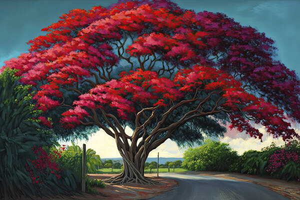 flamboyan de puerto rico Print