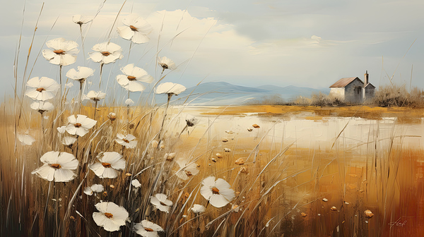 flowers on the road Print