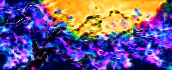 lightning colored lights Print