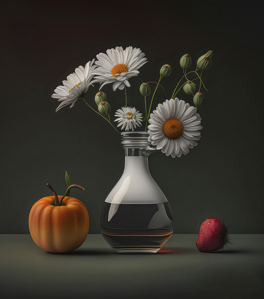 nature flowers vase Print