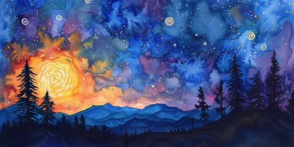 night fantasy stars Print