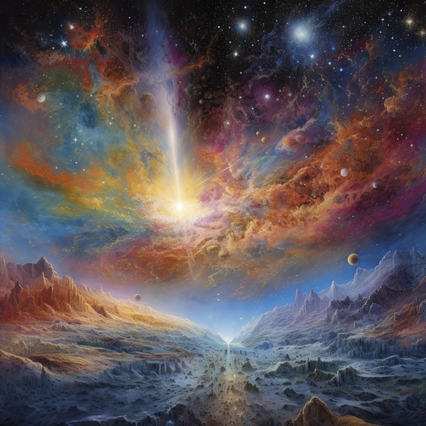 planet and universe Print