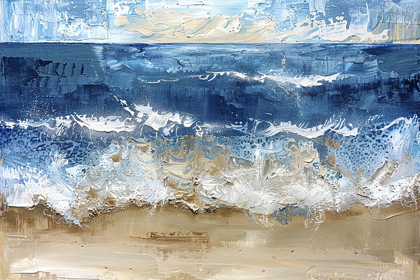 rough ocean art Print