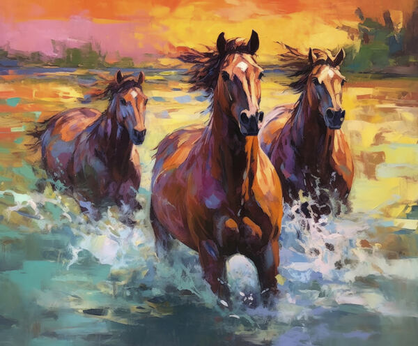 running horses Print