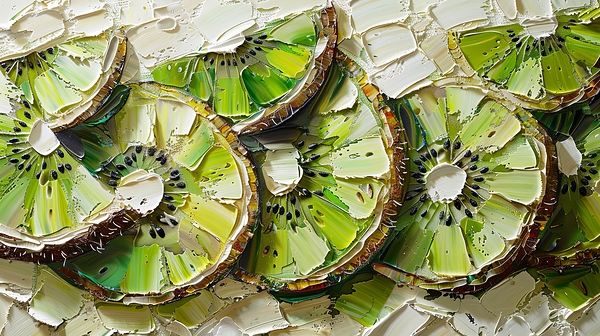slices kiwi Print