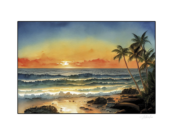sunrise in the caribbean Print