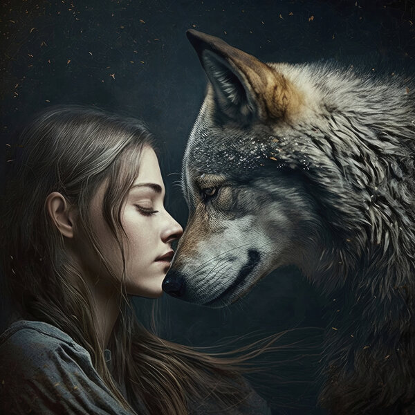 the little hood wolf Print