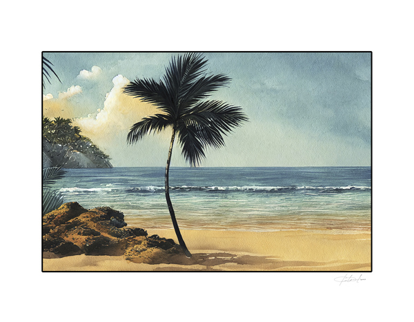 tropical beach Print