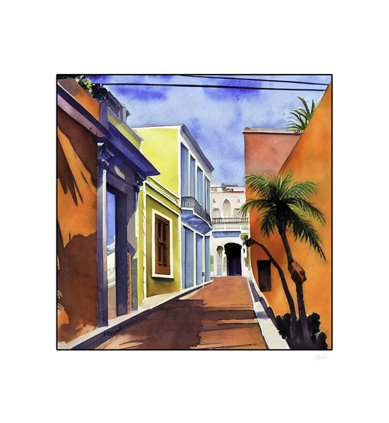 tropical islandstreet Print