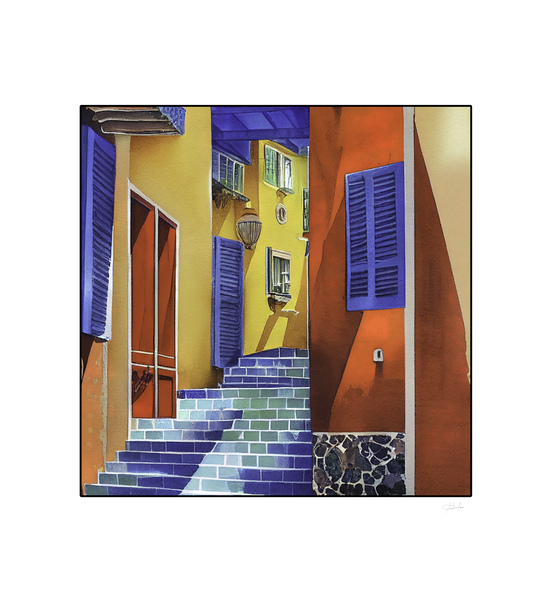 typical caribbean street Print