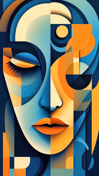 woman in square Print