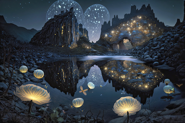 wonder lights at night Print