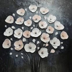 Bunch of flowers on Black