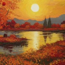 a new dawn in autumn