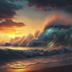 aggressive transparent waves