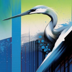 florida bird abstract