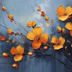 orange wall flowers