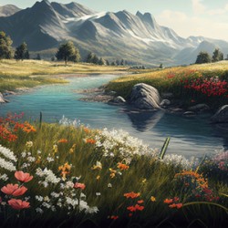 spring in the mountains