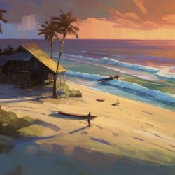 tropical beach house concept