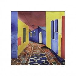 tropical town street