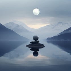 when the moon looks at the rock