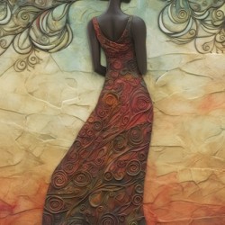 woman in paint texture