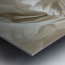 White Flowers Fabric:A Metal print