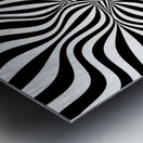 BACK WHITE LINES Metal print