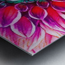 Red flower and Green Metal print