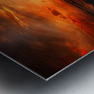 sunset beach red Metal print