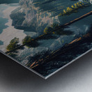 green forest lake Metal print