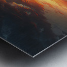 aggressive transparent waves Metal print