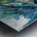 tropical turtle in watercolor Metal print