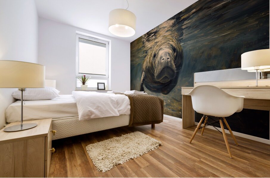 sea ​​cow Mural print