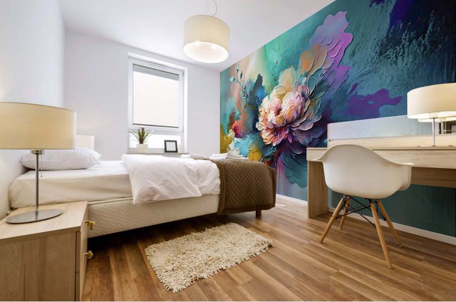 colors with brush Mural print