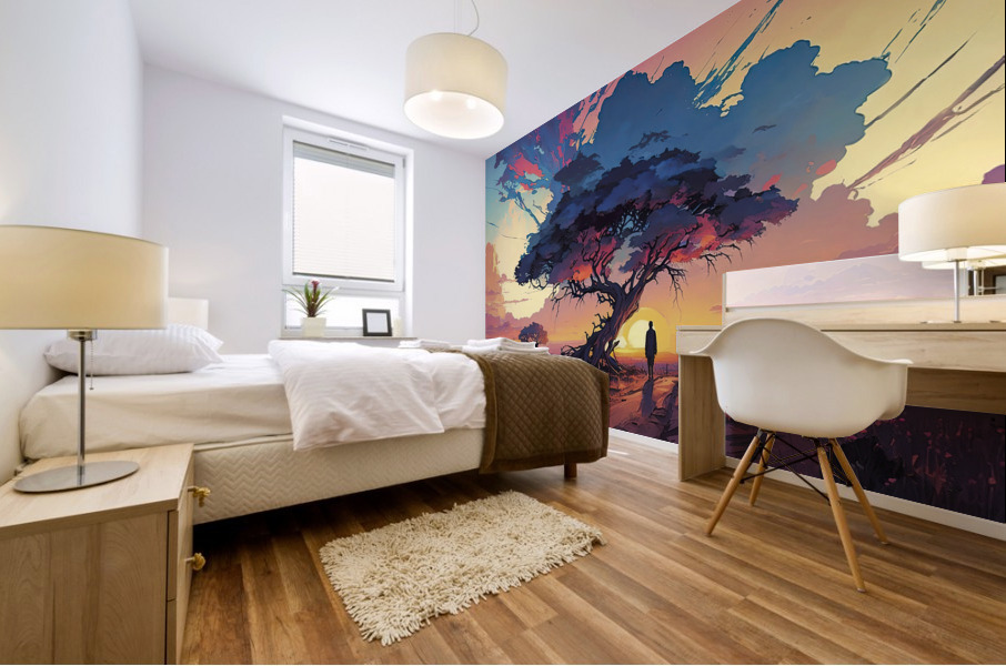 waiting for the uncertain future Mural print