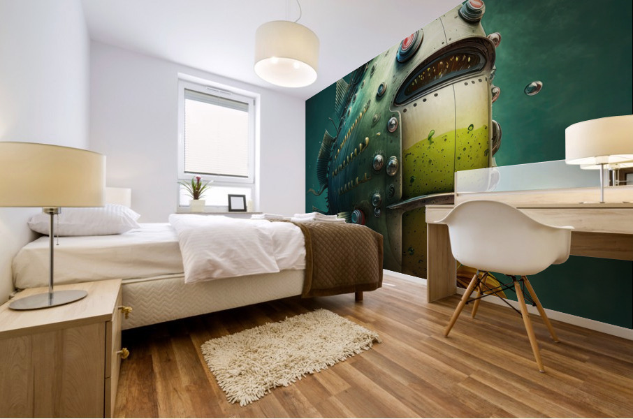 fisherman new technology Mural print