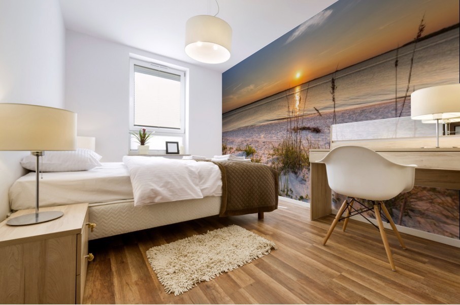 Sunset Beach Sand  Mural print