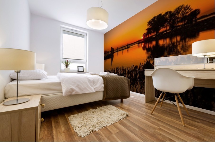 RED SUNSET Mural print