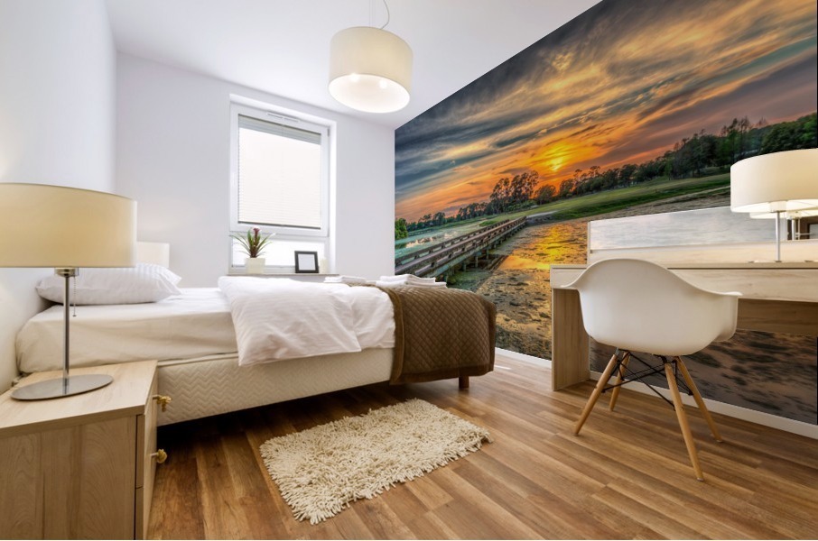 Golf Sunset Mural print