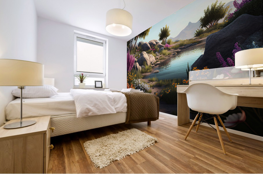 summer landscape Mural print