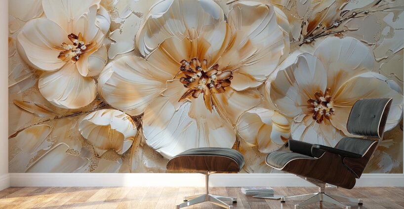 White flowers B Wall Murals