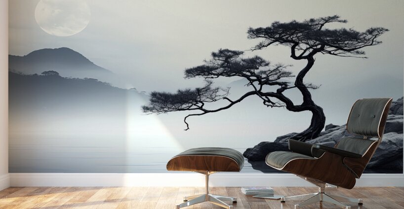 morning lake Wall Murals