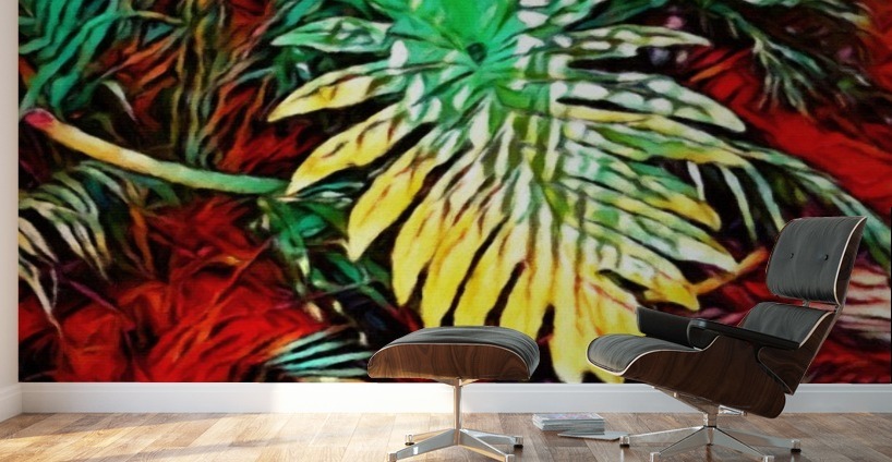 Elephant Leaves Wall Murals