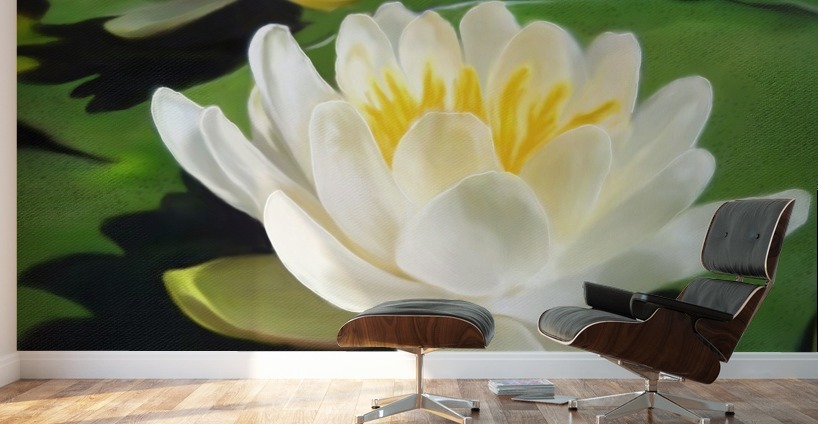 Water Lily Painting Wall Murals