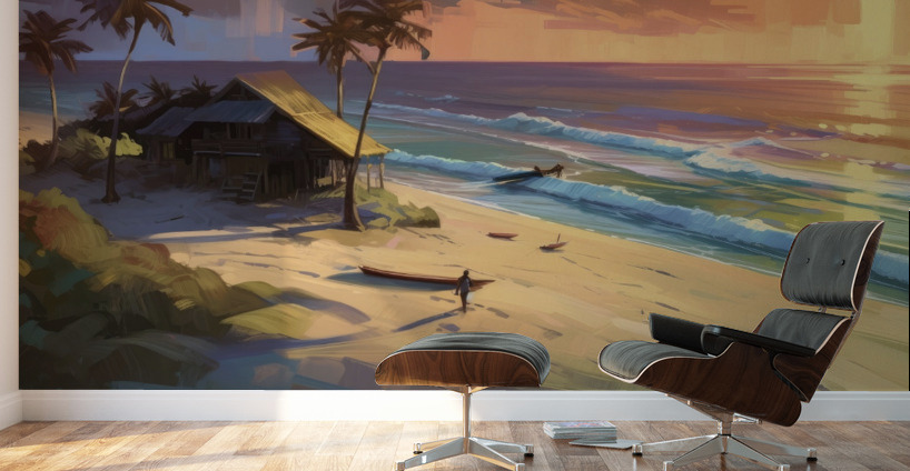 tropical beach house concept Wall Murals