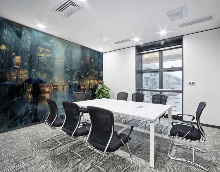 rainy day in the big city Wall Printing